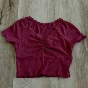 Red crop top!